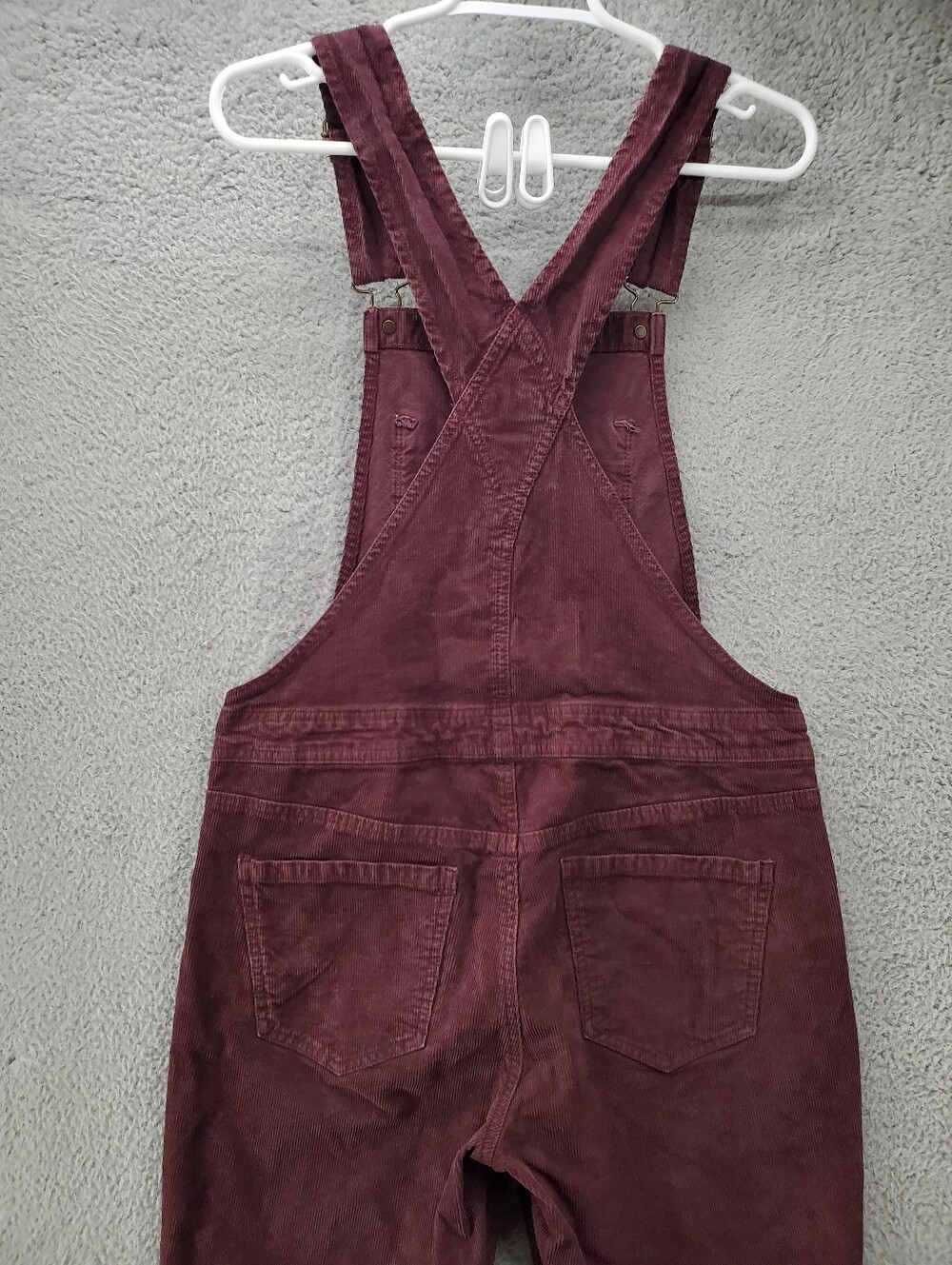 American Eagle Corduroy Overalls Womens Medium Burgundy - Picture 6 of 10